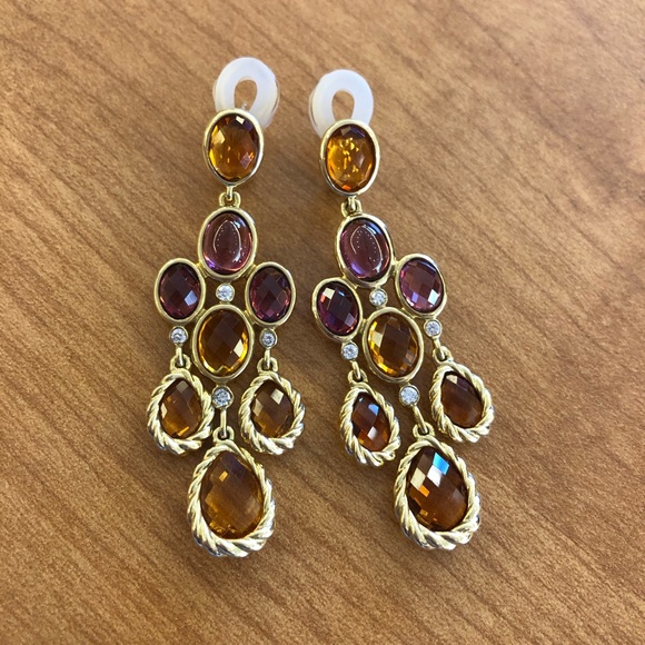David Yurman Jewelry - David Yurman 18KT gold chandelier earrings